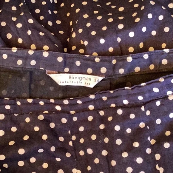 Vintage Polka Dot Navy Skirt (34 EU) fits like size 0-2 US - Picture 5 of 5